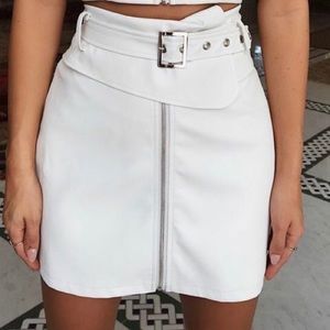 Tiger Mist Leather Mini Skirt
